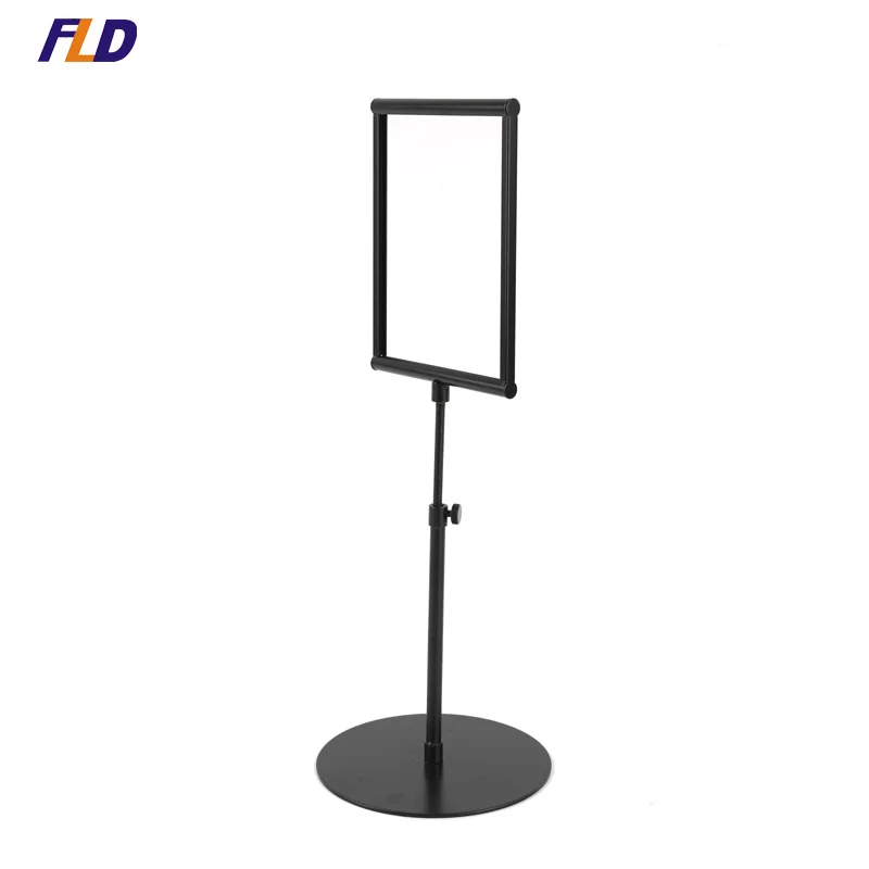 Small Show card Stand with Round Base A4 Poster Frame Holders