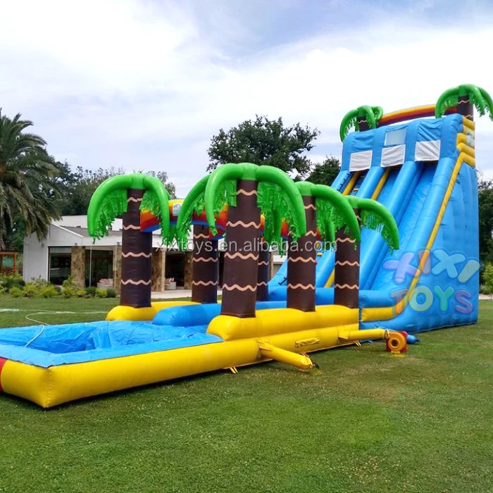 XIXI Commercial grade 35m Large Inflatable Splash Water/Wet Slide