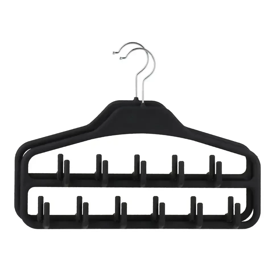 Factory Customization Cheap Rubber Coated Plastic Tie With Scarf Hanger Heavy-duty Hanger