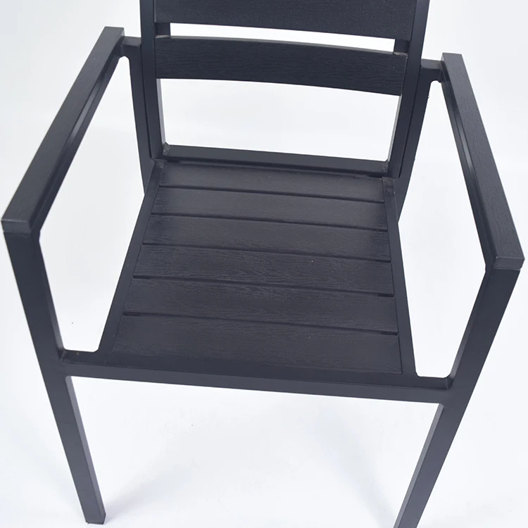 Stackable Patio Restaurant Wood Cafe Chairs Outdoor Plastic Teak Dining Chair