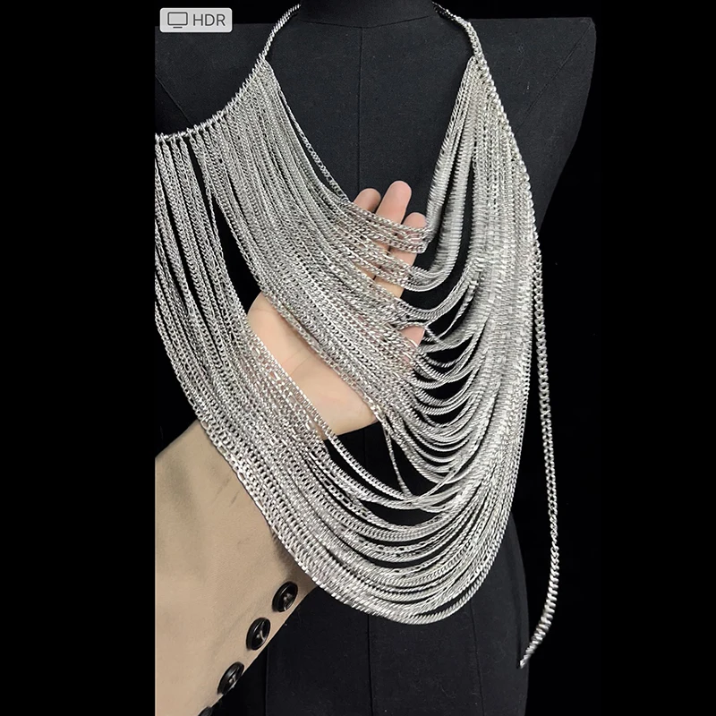 Trendy Nipple Cover Sexy Breast Chain Bra top for Girls Women Men Multilayer Sexy Body Chain Jewelry Top Customized