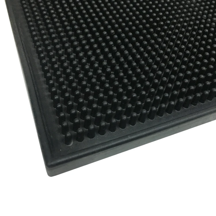 Bar accessories eco-friendly plastic TPR black rubber mat service mat