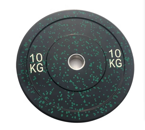 Rubber Bumper Plates Barbell Weight lifting Plates barbell fleck  body building exercise adjustable bumper plates