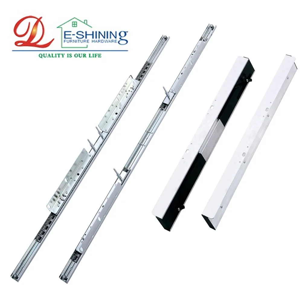 Heavy Duty Ball Bearing Slide Multi Section Folding Dining Table Slide Stainless Steel Slide Rail With Lifting Box