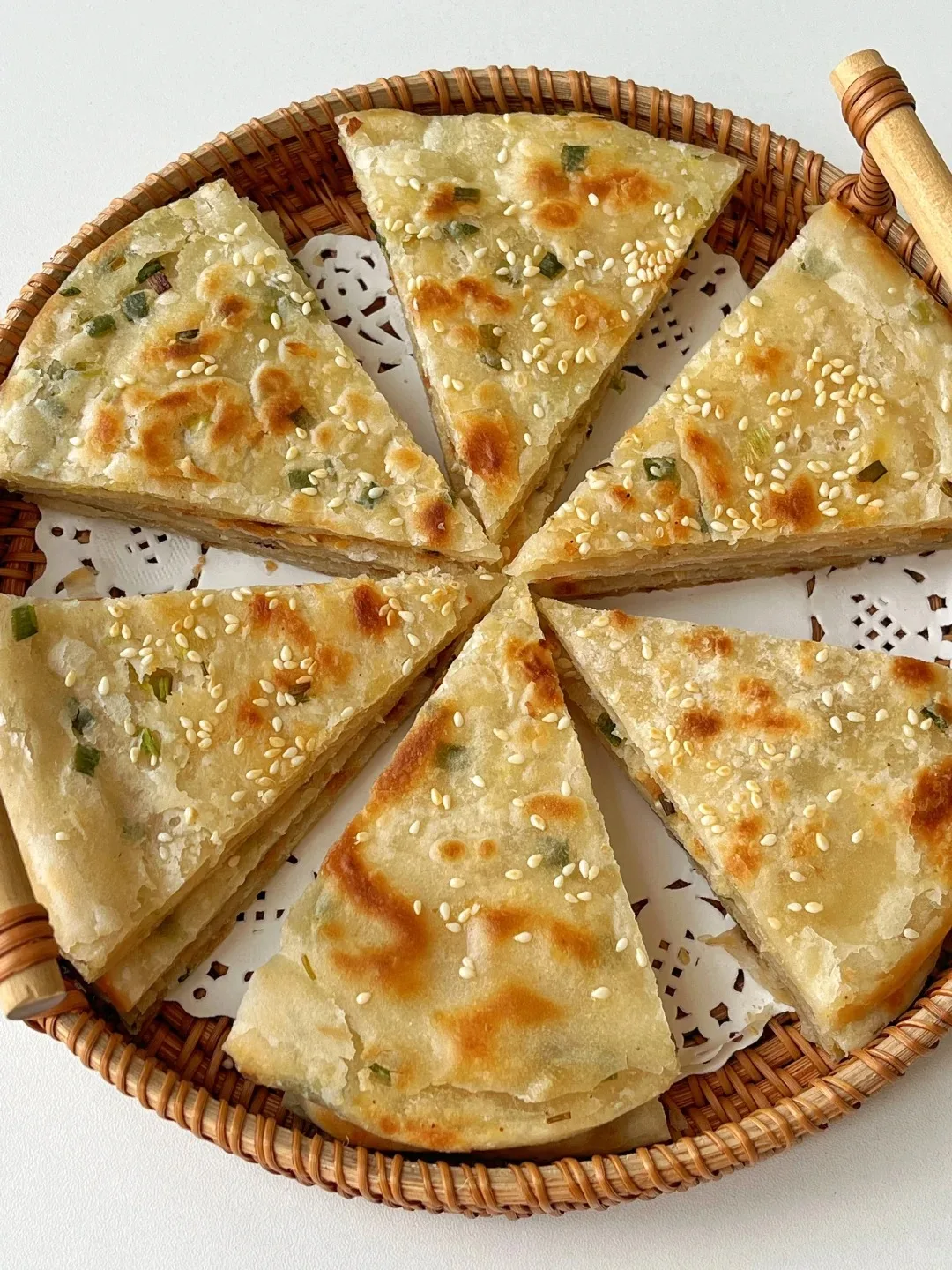 Popular Recommend Vegetable Oil Scallion Pancake Chinese Traditional Shallot Pancake Green Onion Pie