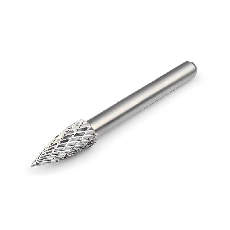 Premium Carbide Burrs Set with 1/4''Shank Double Cut Solid Power Tools Tungsten Carbide Rotary Files Bits for Die Grinder Metal Wood Carving Engraving Polishing Drilling Grinding Milling Cutting