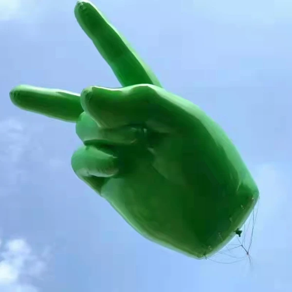 flying realistic inflatable finger giant inflatable hand for decoration