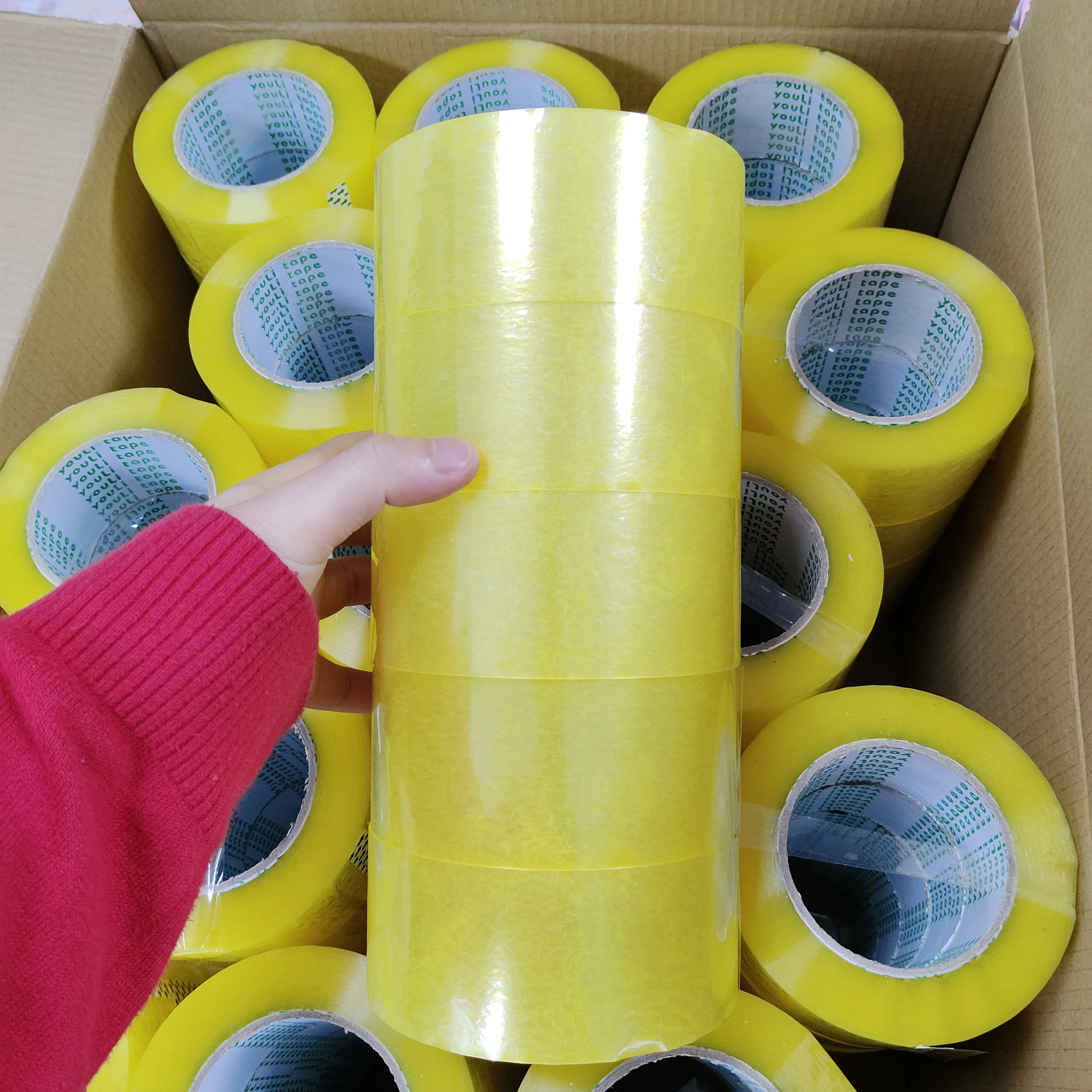 Factory Manufacturing Self Adhesive Tape Plastic Bopp Packing Tape Clear Packaging Shipping Transparent Mailing Tape
