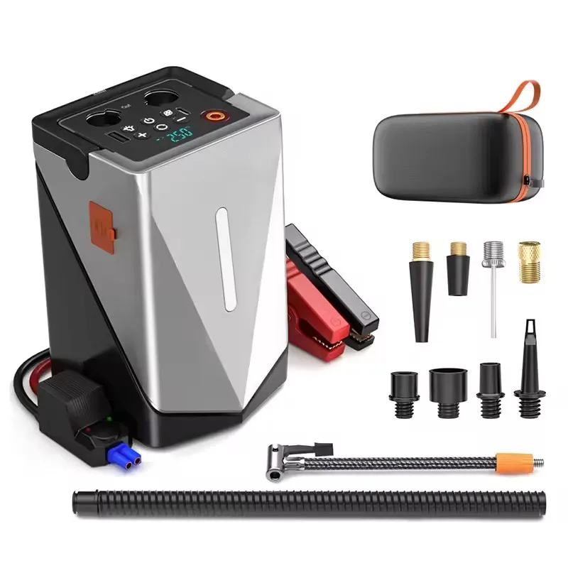Wireless Tire Inflator Portable Compressor GF01 8400mah Emergency Starting Power Supply All-in-One Machine