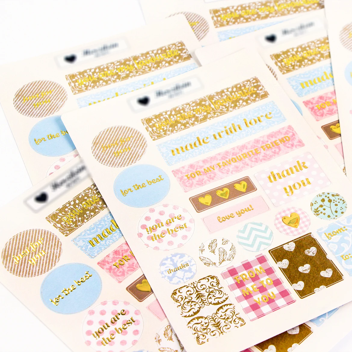 Custom gold foil journal scrapbook 3D varnished embossed stickers, letter kiss cut DIY planner Aesthetic Metallic sticker sheet