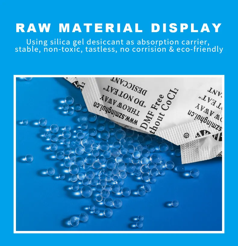 MINGHUI Good Quality Moisture Absorber Odorless Catalyst White Silica Gel Desiccant Sachet