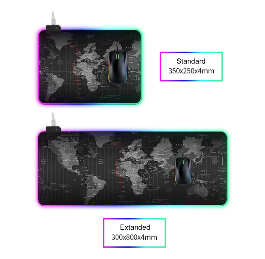 Extended Gaming Mouse Pad Extra Large Soft LED Extended Mouse pad Non-Slip Rubber Base Computer Keyboard Pad Mat Mouse Game Mat