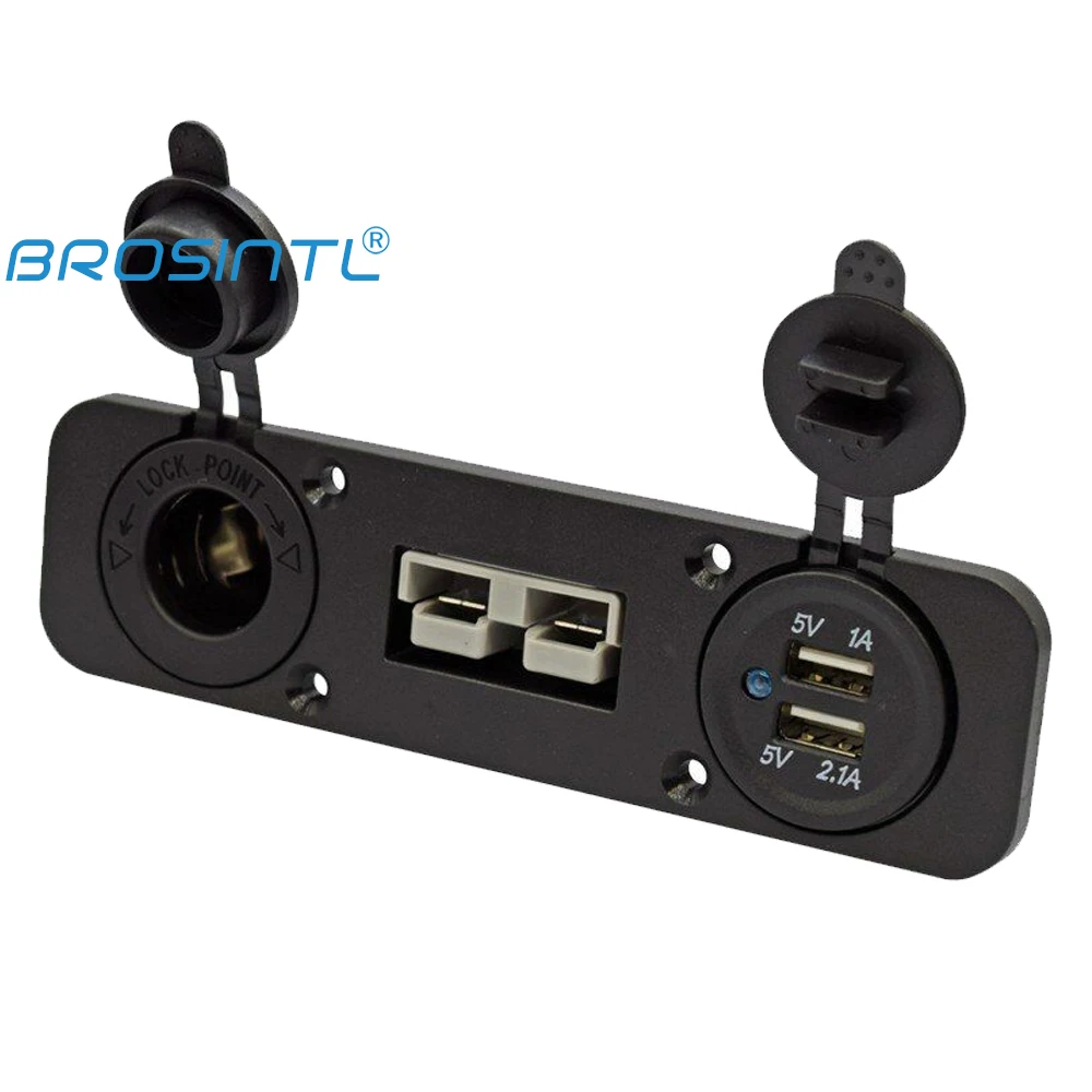 Панельное крепление BROSINTL BC101KB Anderson SB50 50 amp разъемы с разъемом питания и 3 1a USB-зарядным устройством