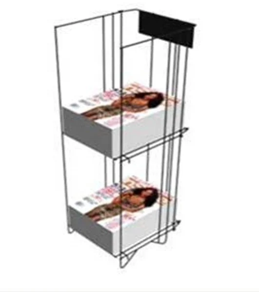 Single Side metal magazine display stand/Flooring