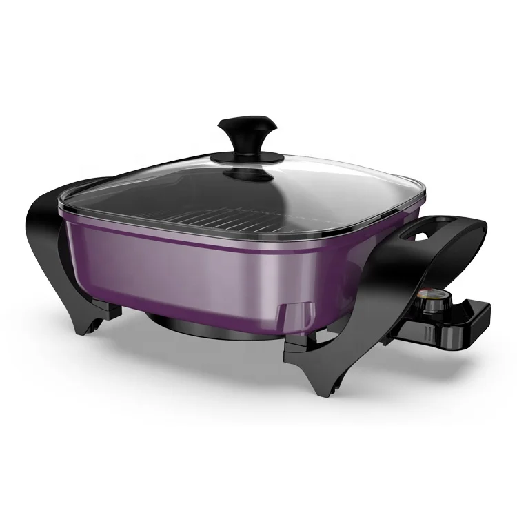Double Usage Multifunctional Non-Stick Pot Coating Temperature Control Thermostat Simple Household  Electric Frying Pan