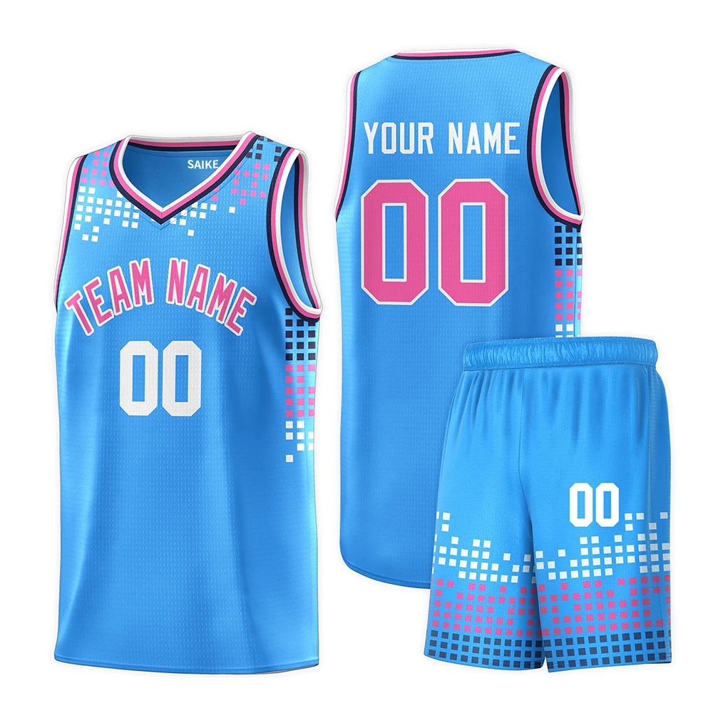 SAIKE Sample Basketball Uniform Design Black Red Cool Ncaa Basketball Jersey Designs