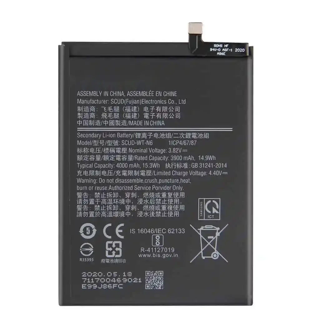 iParts Replacement Phone Battery SCUD-WT-N6 for Samsung Galaxy A10S A20S 4000mAh Original New