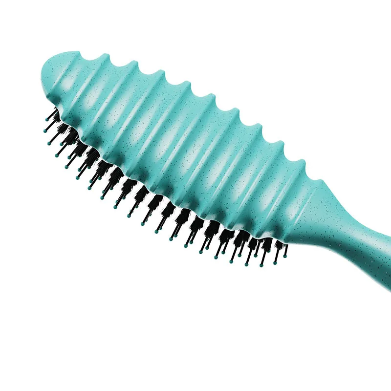 Wheat Straw Curl Define Styling Brush Scalp Massage Detangling Hair Extension Brush Custom Logo Comb Women Curl Defining Brush