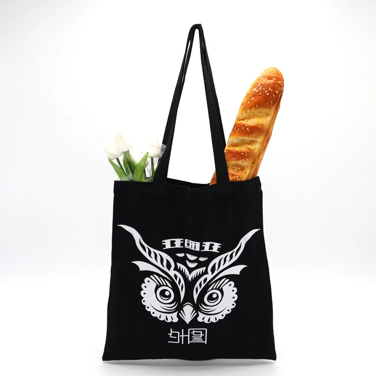 custom black canvas bag canvas beach tote bag sac toil de jut wholesale reusable shopping bags