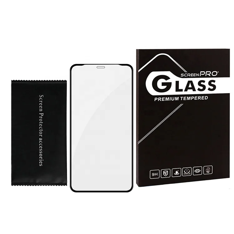 
Hot Sale 3D Round Angle 9H Hardness Silk Full Glue Tempered Glass Protective Screen Protector For iPhone 11 Pro Max 