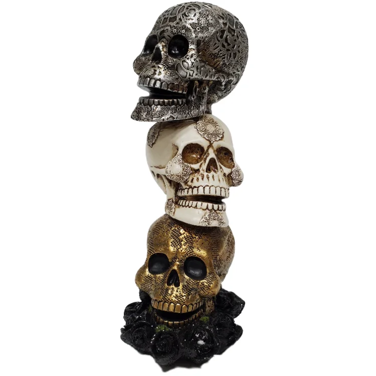 Funky Fearful resin sculpture custom  Skeleton Halloween  Skull Head Skull Decoration