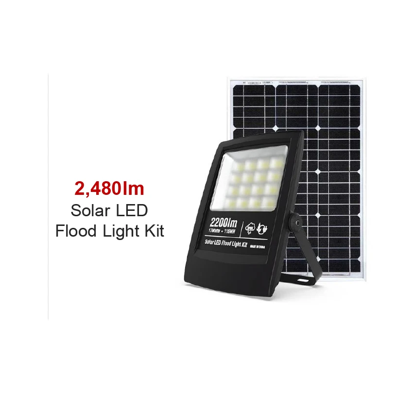 Super Awesome Solar Flood Light Black White  LED  Aluminum Crystal 80 Luces Solares IP65 Solar Powered Field Lights