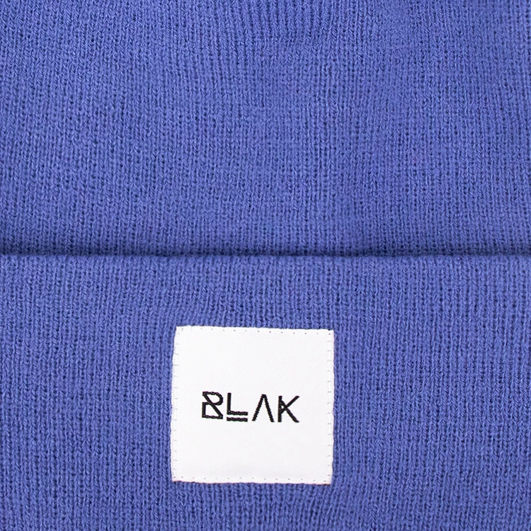 Hengxing wholesale Acrylic cuff beanie woven label Ski Custom Knit Skull Beanie hat