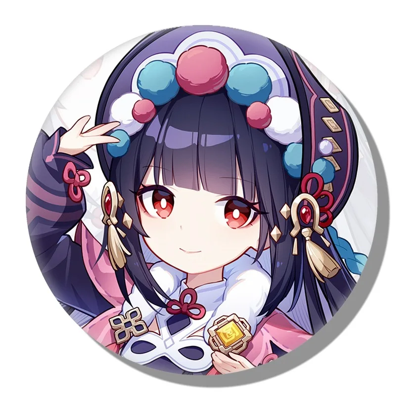 Genshin Impact Game Pin Cosplay Ganyu Hutao Cute Design Brooch Gift Shirt Backpack Lapel Badge