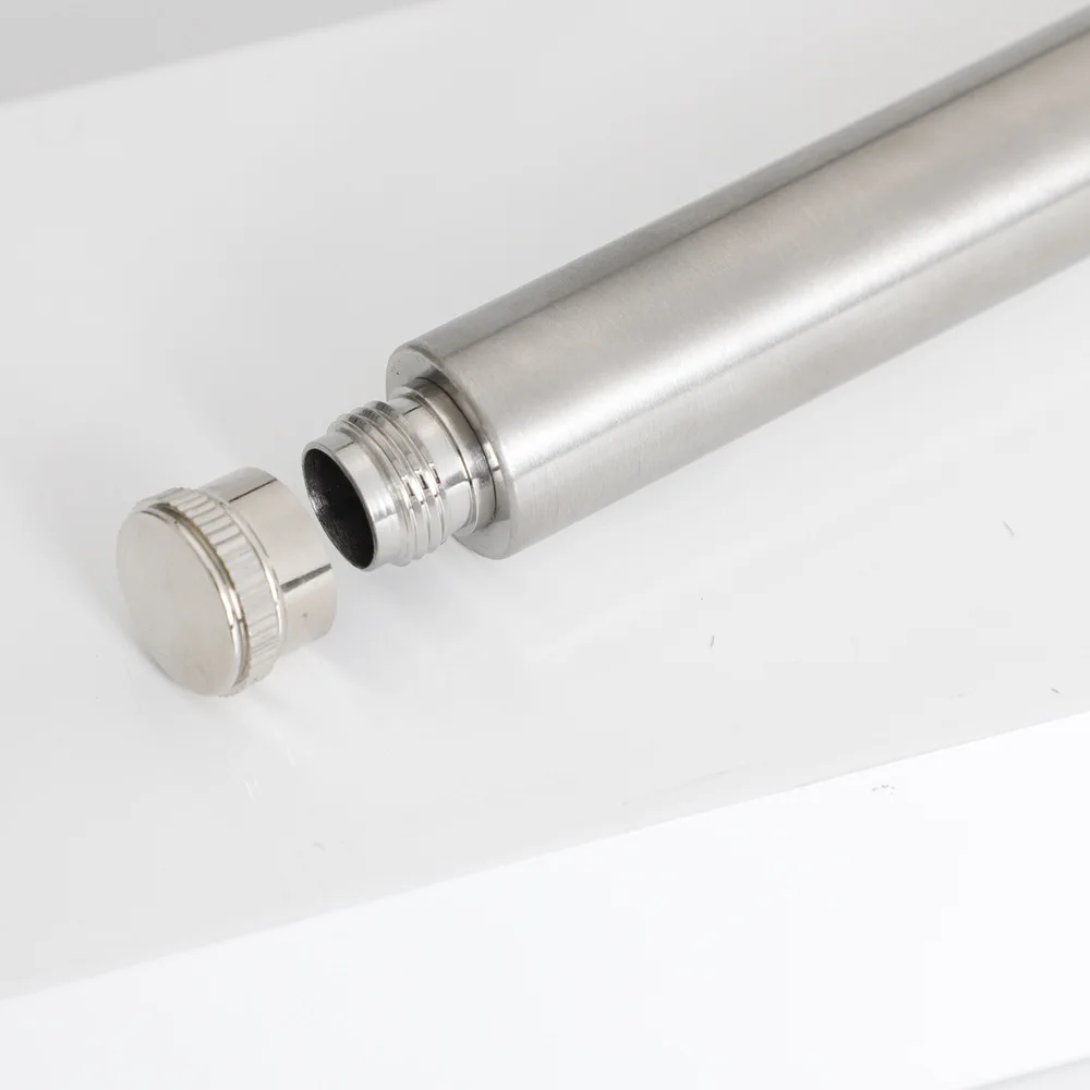 45ml Portable Outdoor Stainless Steel Wine Tube Cigar Tube Shaped Small Wine Pot European and American Style