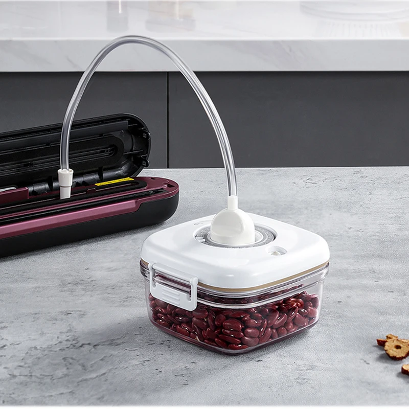 Electric vacuum sealer 220V 110V with 10pcs food saver bags household automatic food vacuum packaging machine