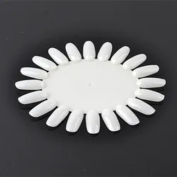 Wholesale 20 Tips Artificial Nail Oval Gel Nail Polish Color Chart Nail Color Display with Transparent Natural Color