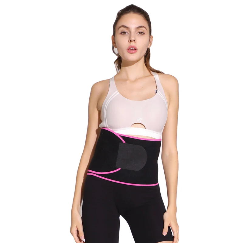 Elastic Waist Trimmer belt for Bodybuilding Lumbar Back Support Gym Home Exercise Belts With Pocket Breathable Waist trainer