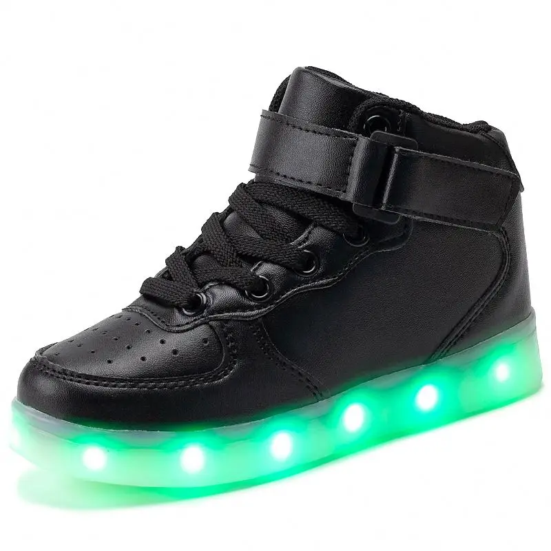 custom fashion led light skate shoes young boy girl dance sneakers
