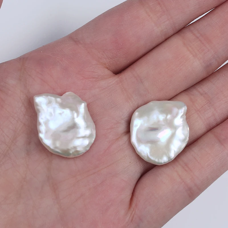 
17-18mm keshi petal shape loose pearl making in pairs 