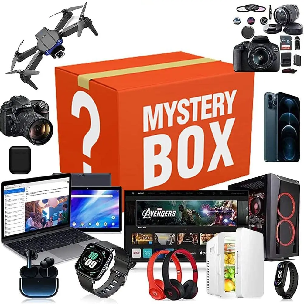 Top selling mystery boxes random electronics may have Bluetooth speaker Humidifier Smart robot Gaming chair lucky gift boxes