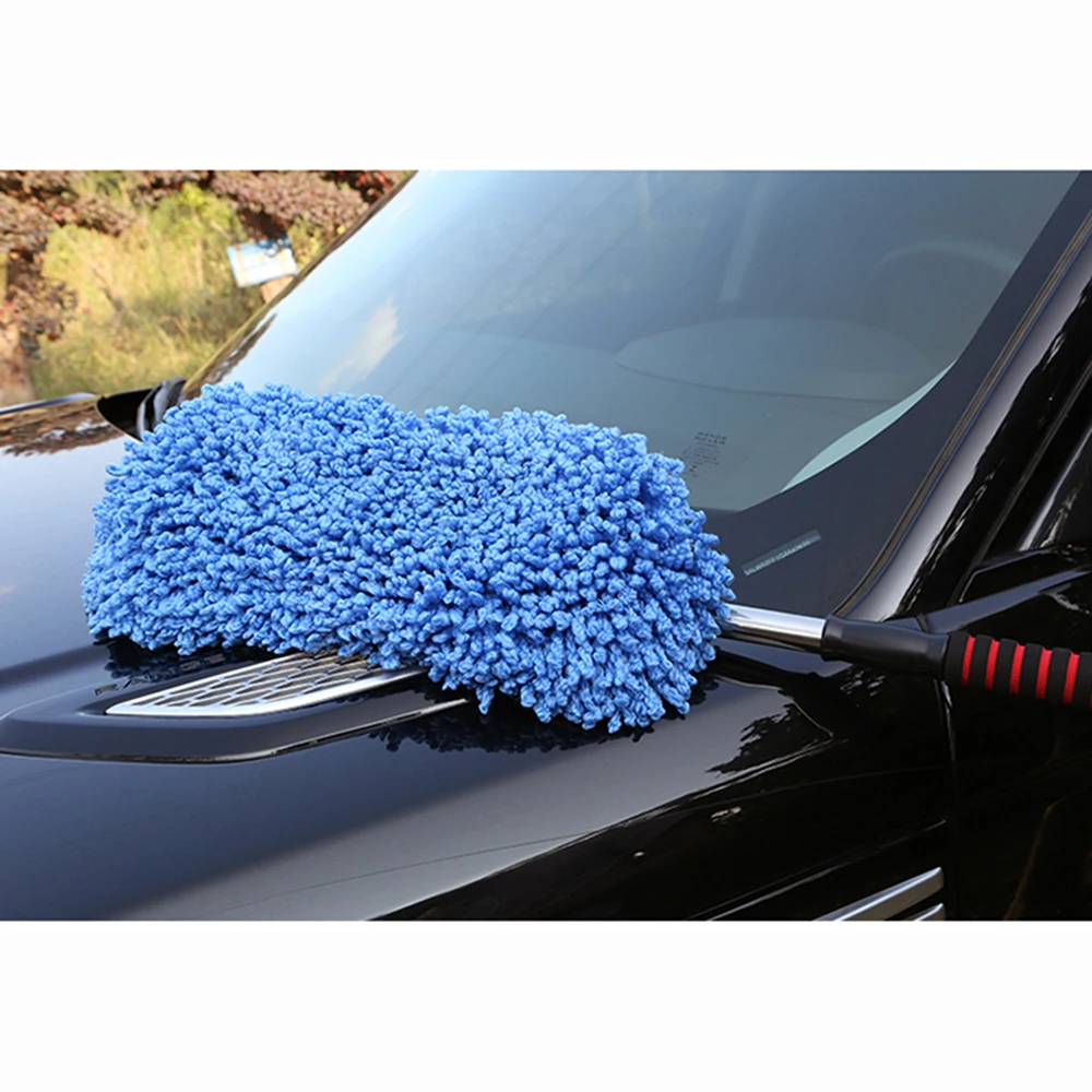Car Wash Brush Extendable Ice Scraper Snow Foam Sponge Brush soft bristle dashboard soft hog boar hair car detailing brush