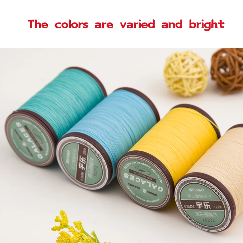 0.6mm Round Hand-sewn Leather Handmade leather sewing thread polyester sewing thread