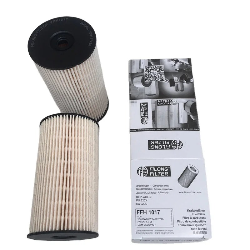 FILONG types of diesel fuel filter for VW FFH-1017 3C0127434 PU825X KX220D E85KPD146 PE973/3 C10308ECO C515 SC7047 S6007NE