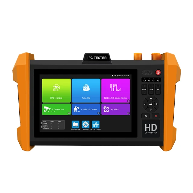 New Android system 7 inch Retina Touch screen Full 4K CVI TVI AHD IP Analog all in one IPC CCTV WIFI camera battery tester