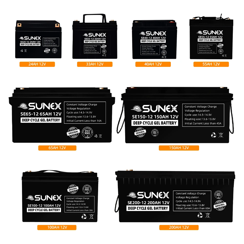 UAE Stock SUNEX 55Ah 12V Lead - Acid Battery Sealed Lead Acid Battery For Electric Bike