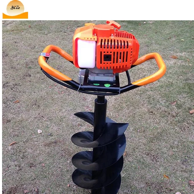 Small manual gasoline earth hole digger tree planting digging machines