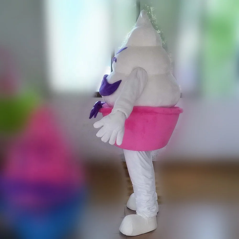 Factory direct sale plush ice cream mascot costume/adult ice cream costume