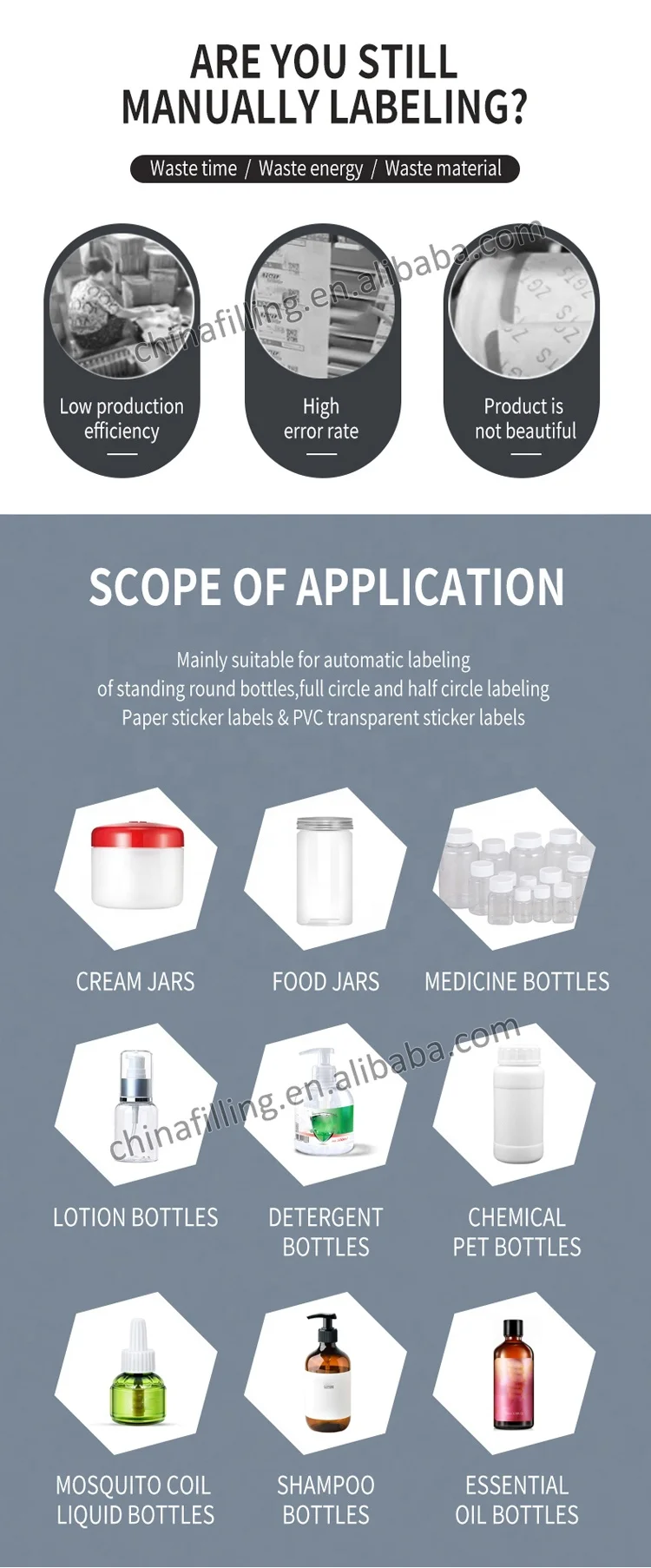 Promotional Auto Desktop Aloe Vera Protein Powder Pharma Round Bottle Self Adhesive Labeling Machine