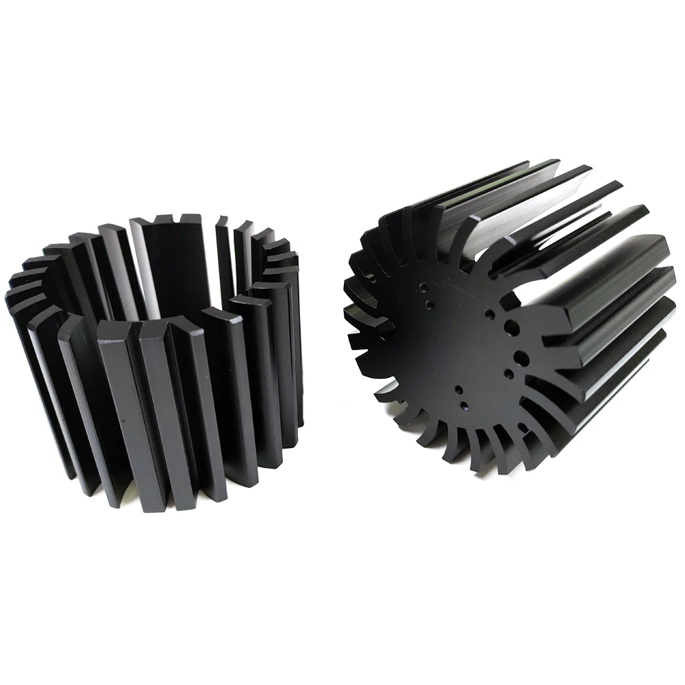 Polishing profile aluminum round heat sink for electric motor with customized manufacturer
