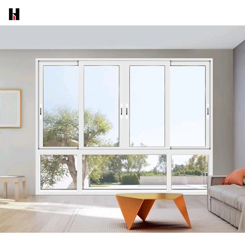 pvc sliding window design double glazed for bathroom/kitchen/balcony waterproof and antifogging
