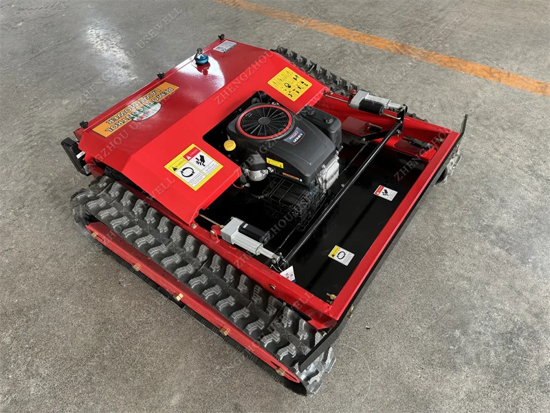 Self Propelled Crawler Garden Mowers Lawn Rotary Tracked Terrain Small Remote Control Cutting Grass Gasoline Lawn Mowers