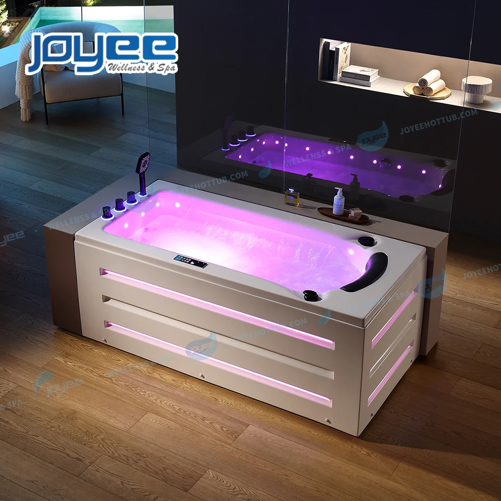 JOYEE European Massage Bathtub Cheap Price Whirlpool Bathtub Whole Sale bathtub with panel pillow and massage jakuzy function