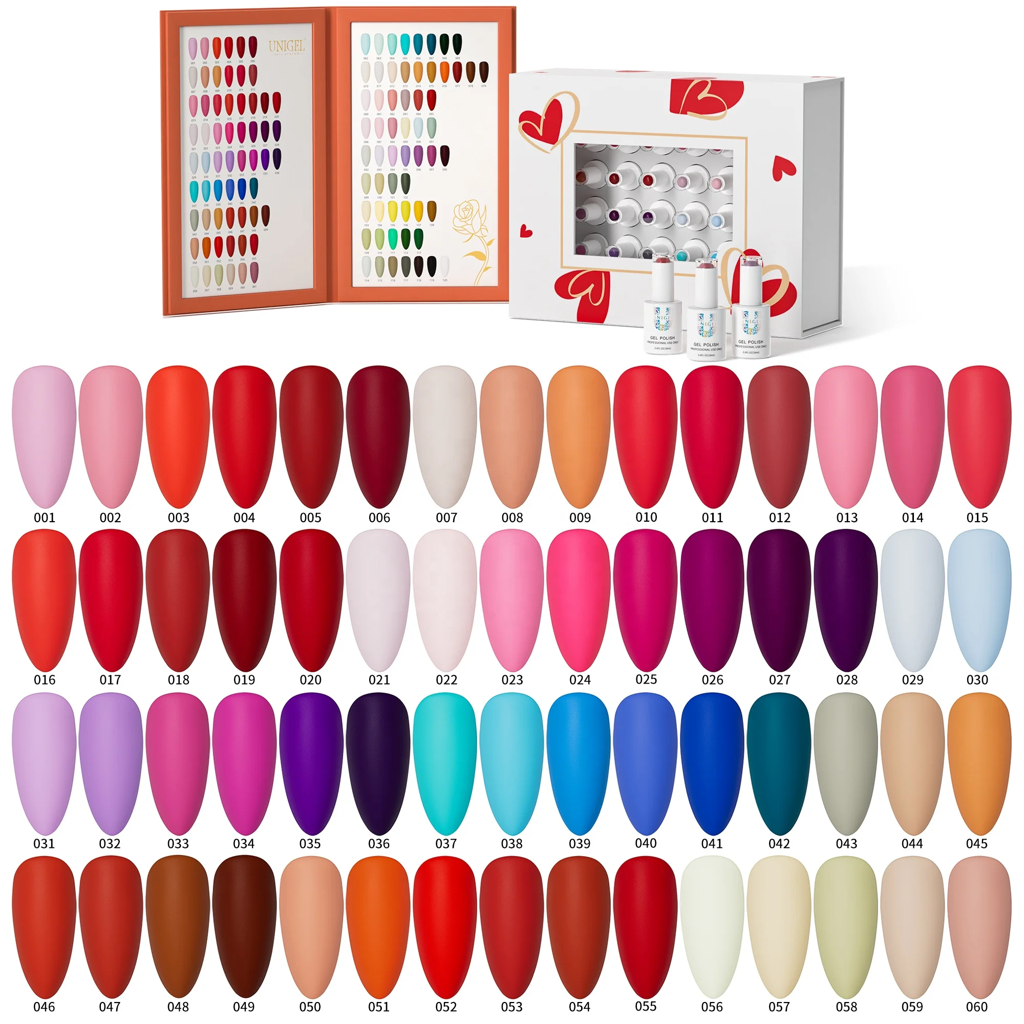 Unigel Wholesale Bulk Summer Collection 120 Color Private label Gel Nail Polish for Nails Beauty