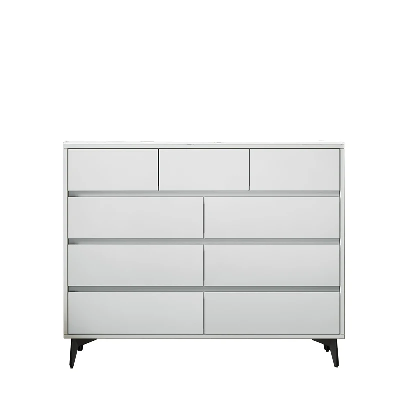 Modern Bedroom Furniture Solid Wood Dresser White Bucket Locker Locker Chest Of Drawers