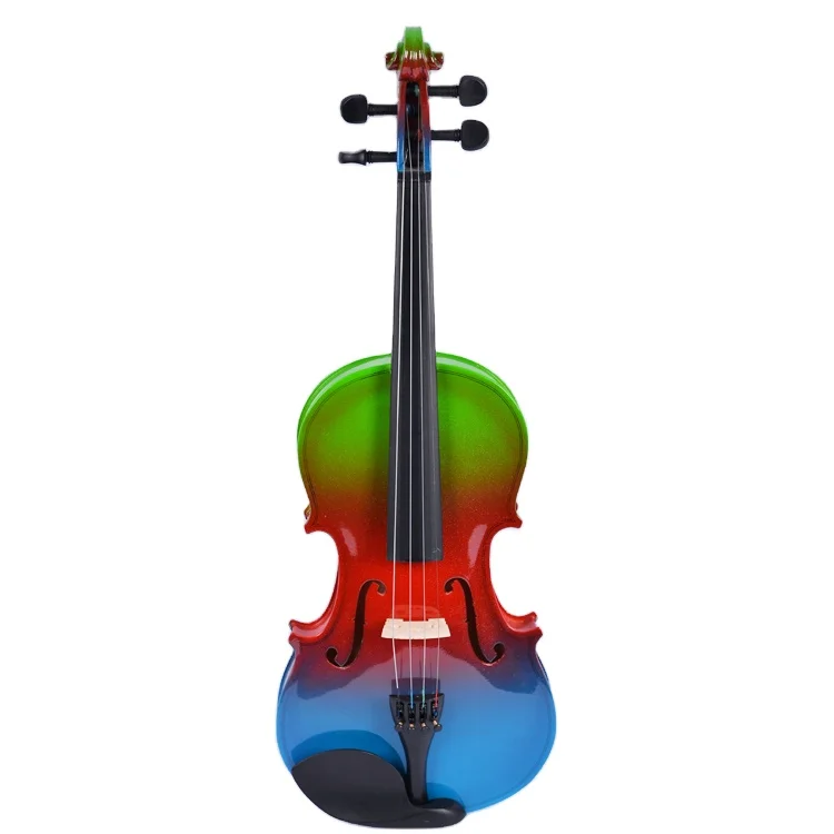 Best Student Violin Suppliers tricolor Violin Professional 1/8 1/4 2/4 3/4 4/4 Violin with free case